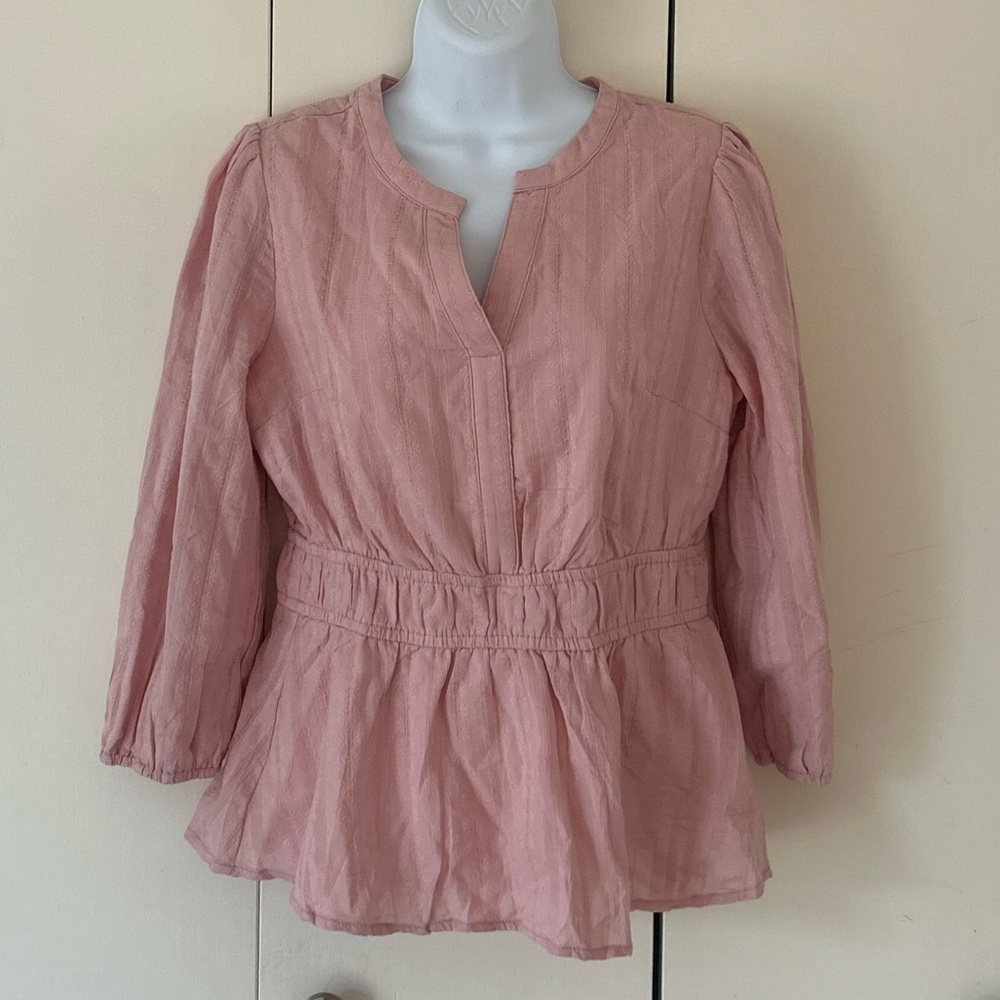 Zesica Cotton Y-neck top NWT S